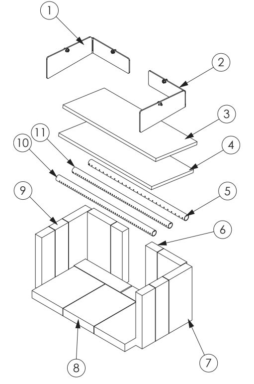 Repair Parts 3 Diagram and Parts List for VG1120-L  US Stove Company Heating Stove